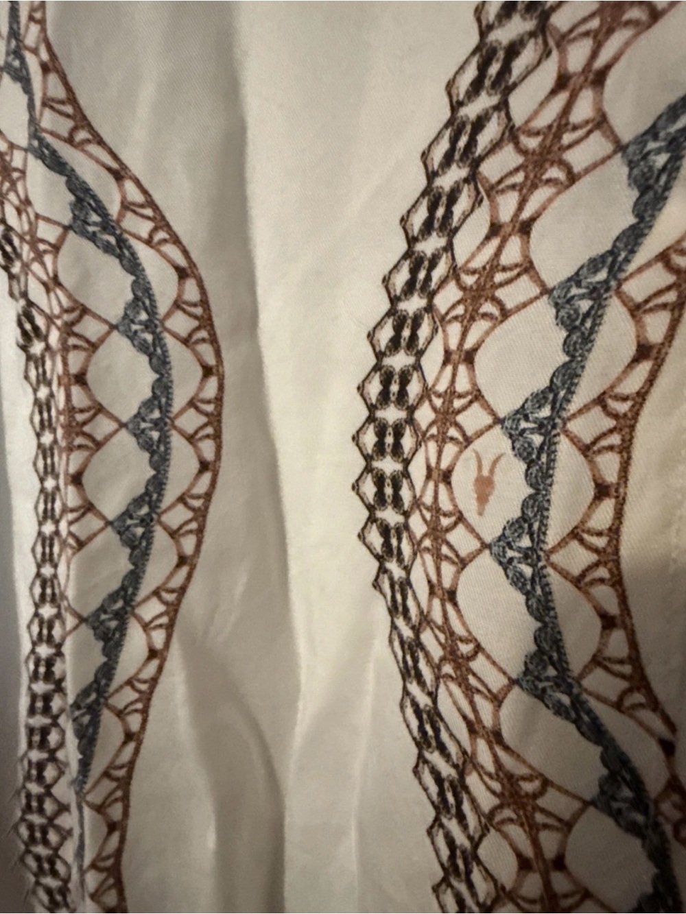 All Saints Women’s CLANETTA LETICIA MIDI SHIRT DRESS size 4 western print - Picture 7 of 7